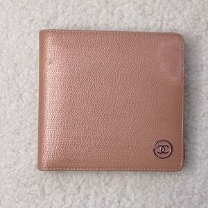CHANEL Pink Leather Wallet